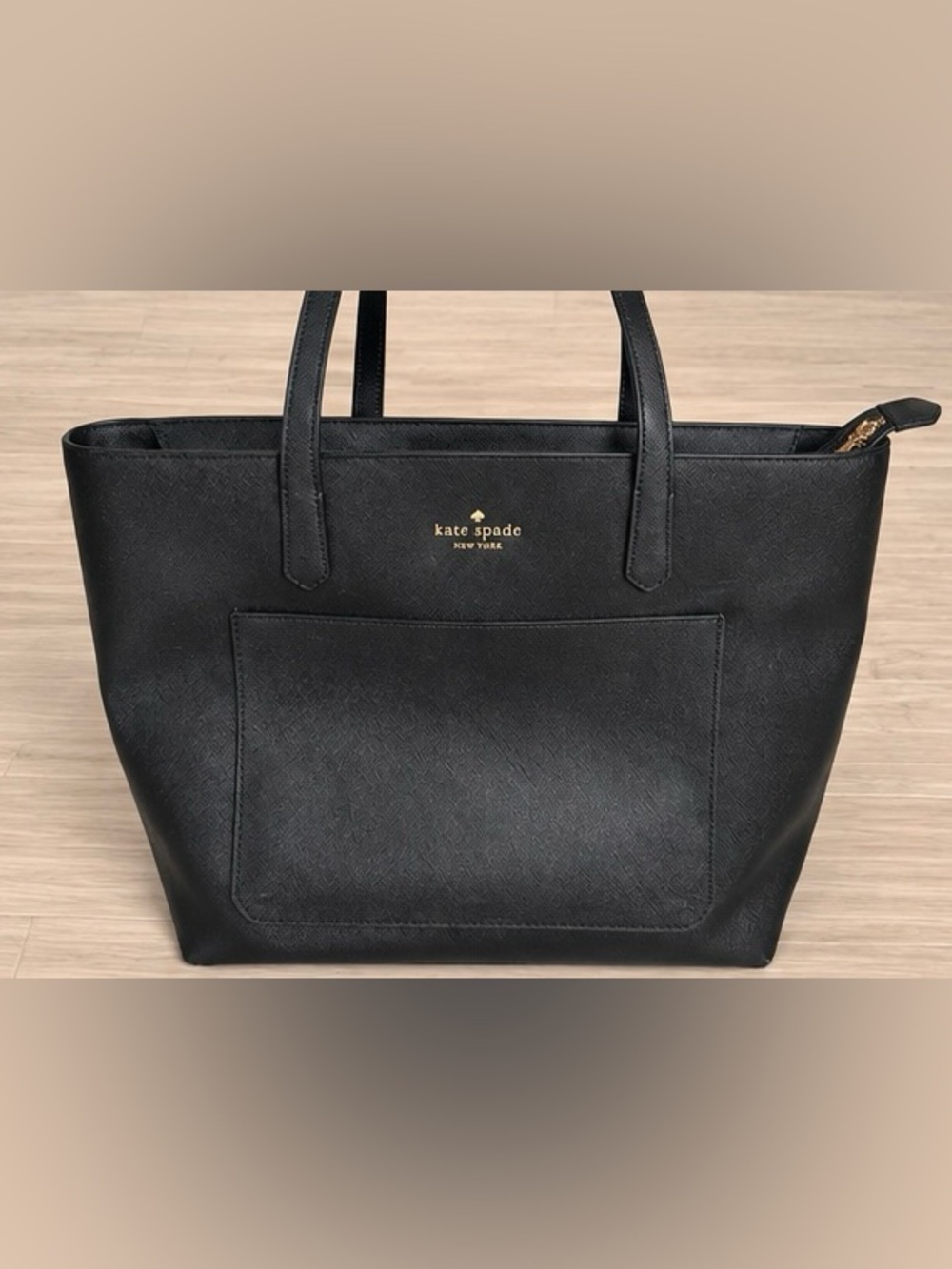 Kate Spade Black Tote + 2 Pouches 3 Piece Set